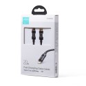 Kabel przewód w oplocie do iPhone USB-C - Lightning PD 20W 2m czarny