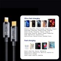Kabel przewód w oplocie do iPhone USB-C - Lightning PD 20W 2m czarny