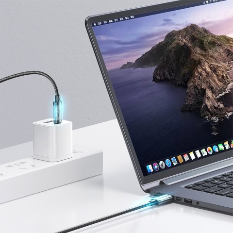 Kabel przewód w oplocie do iPhone USB-C - Lightning PD 20W 2m czarny Kabel przewód w oplocie do iPhone USB-C - Lightning PD 20W 2m czarny