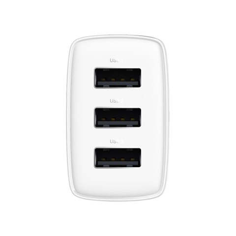 Ładowarka sieciowa Compact 3x USB 17W biały Ładowarka sieciowa Compact 3x USB 17W biały