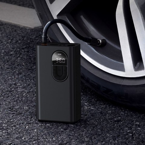 Mini kompresor samochodowy pompka do kół z akumulatorem 2500mAh 54W czarny Mini kompresor samochodowy pompka do kół z akumulatorem 2500mAh 54W czarny