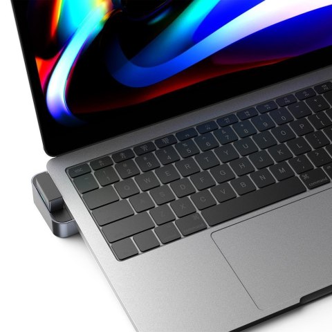 Podstawka wielofunkcyjny HUB do MacBook Pro USB-C USB 3.0 RJ45 HDMI Thunderbolt szary Podstawka wielofunkcyjny HUB do MacBook Pro USB-C USB 3.0 RJ45 HDMI Thunderbolt szary
