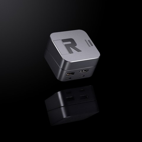 Podstawka wielofunkcyjny HUB do MacBook Pro USB-C USB 3.0 RJ45 HDMI Thunderbolt szary Podstawka wielofunkcyjny HUB do MacBook Pro USB-C USB 3.0 RJ45 HDMI Thunderbolt szary