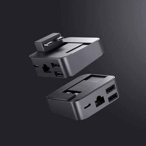 Podstawka wielofunkcyjny HUB do MacBook Pro USB-C USB 3.0 RJ45 HDMI Thunderbolt szary Podstawka wielofunkcyjny HUB do MacBook Pro USB-C USB 3.0 RJ45 HDMI Thunderbolt szary