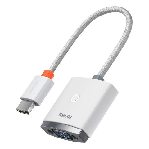 Przejściówka adapter HDMI do VGA + minijack 3.5mm zasilanie microUSB Lite Series biały Przejściówka adapter HDMI do VGA + minijack 3.5mm zasilanie microUSB Lite Series biały
