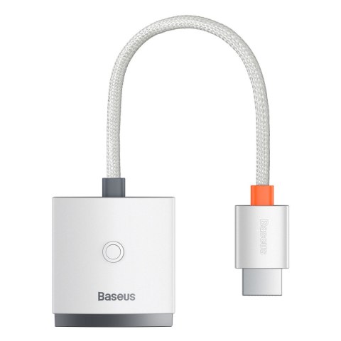 Przejściówka adapter HDMI do VGA + minijack 3.5mm zasilanie microUSB Lite Series biały Przejściówka adapter HDMI do VGA + minijack 3.5mm zasilanie microUSB Lite Series biały
