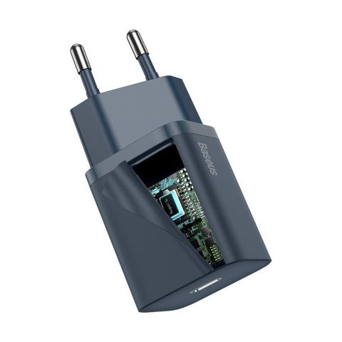 Super Si 1C szybka ładowarka USB-C 20W PD + kabel do iPhone Lightning 1m niebieski Super Si 1C szybka ładowarka USB-C 20W PD + kabel do iPhone Lightning 1m niebieski