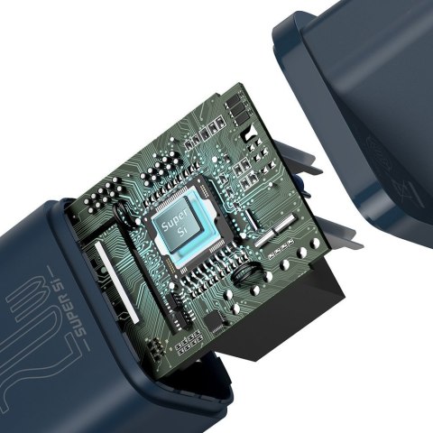 Super Si 1C szybka ładowarka USB-C 20W PD + kabel do iPhone Lightning 1m niebieski Super Si 1C szybka ładowarka USB-C 20W PD + kabel do iPhone Lightning 1m niebieski