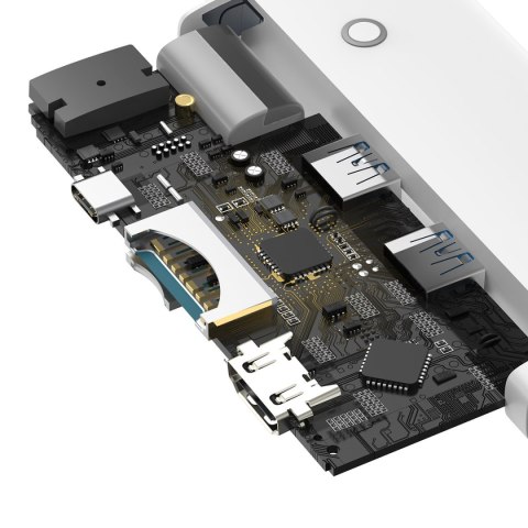 Wielofunkcyjny HUB Lite Series USB-C 2x USB PD HDMI SD/TF biały Wielofunkcyjny HUB Lite Series USB-C 2x USB PD HDMI SD/TF biały