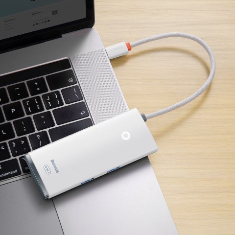 Wielofunkcyjny HUB Lite Series USB-C 2x USB PD HDMI SD/TF biały Wielofunkcyjny HUB Lite Series USB-C 2x USB PD HDMI SD/TF biały