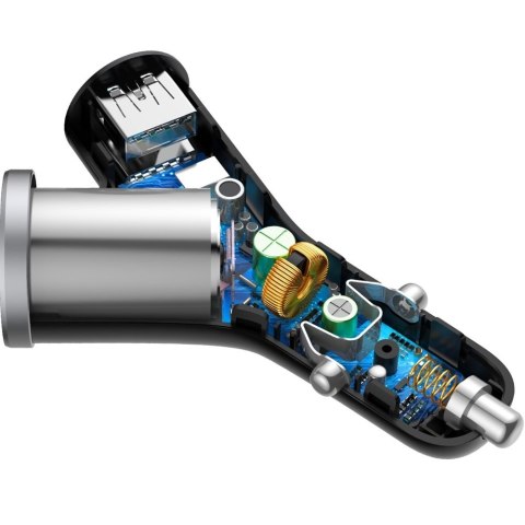 Ładowarka samochodowa Y-Type 2x USB + gniazdo zapalniczki 3.4A czarny Ładowarka samochodowa Y-Type 2x USB + gniazdo zapalniczki 3.4A czarny