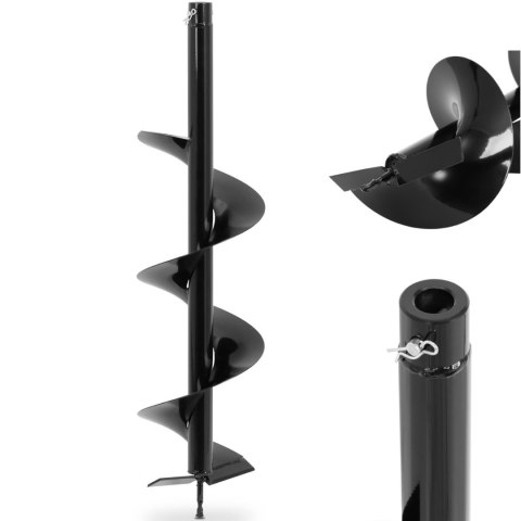 Wiertło świder do gleby do wiertnicy spalinowej ręcznej śr. 20 cm dł. 80 cm Wiertło świder do gleby do wiertnicy spalinowej ręcznej śr. 20 cm dł. 80 cm