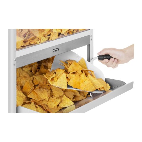 Podgrzewacz witryna grzewcza do nachos orzeszków ziemnych popcornu + szufelka Podgrzewacz witryna grzewcza do nachos orzeszków ziemnych popcornu + szufelka