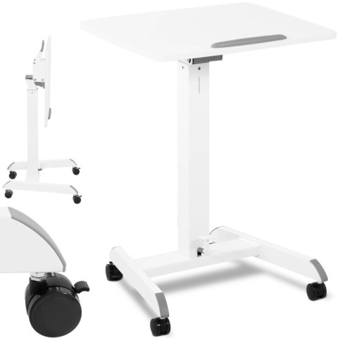 Stolik stojak pod laptopa odchylany regulowany na kółkach 60 x 52 cm 825 - 1185 mm Stolik stojak pod laptopa odchylany regulowany na kółkach 60 x 52 cm 825 - 1185 mm