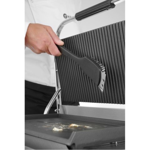 Szczotka czyścik ze skrobakiem do grilla rusztu BBQ stalowe włosie 70x310x85 mm - Hendi 525548 Szczotka czyścik ze skrobakiem do grilla rusztu BBQ stalowe włosie 70x310x85 mm - Hendi 525548