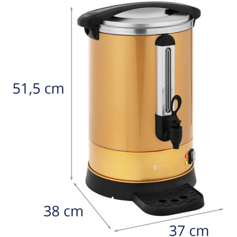 Zaparzacz do kawy herbaty z kranem i tacką ociekową 14 l 1500 W złoty Zaparzacz do kawy herbaty z kranem i tacką ociekową 14 l 1500 W złoty