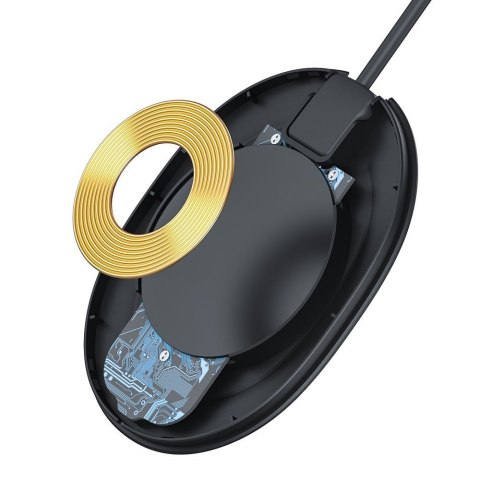 Bezprzewodowa ładowarka Jelly Qi 15W do telefonu słuchawek + kabel USB - USB-C czarny Bezprzewodowa ładowarka Jelly Qi 15W do telefonu słuchawek + kabel USB - USB-C czarny