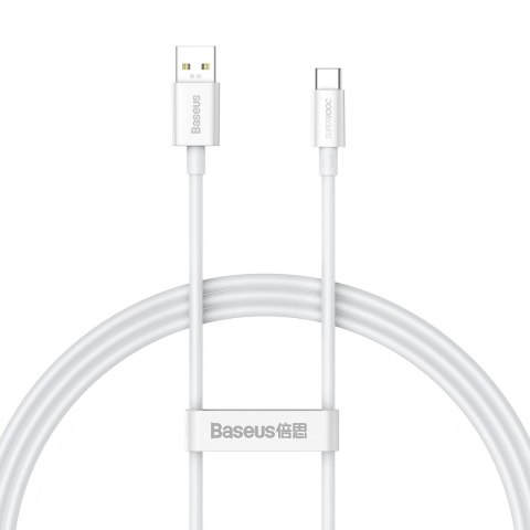 Kabel przewód Superior Series SUPERVOOC USB-A do USB-C 65W 1m biały Kabel przewód Superior Series SUPERVOOC USB-A do USB-C 65W 1m biały