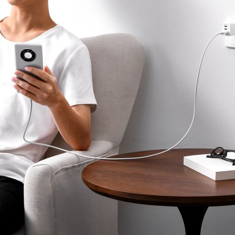 Kabel przewód Superior Series SUPERVOOC USB-A do USB-C 65W 1m biały Kabel przewód Superior Series SUPERVOOC USB-A do USB-C 65W 1m biały