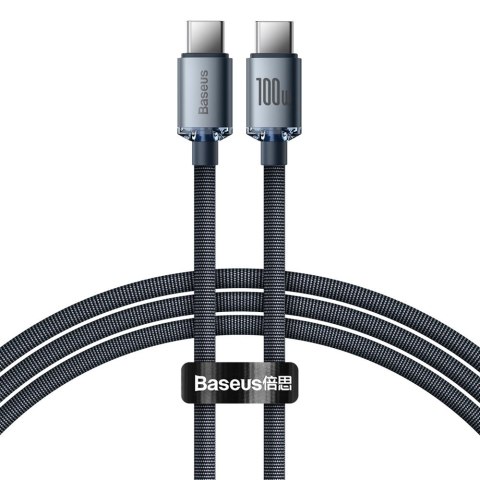 Kabel przewód do szybkiego ładowania i transferu danych USB-C USB-C 100W 1.2m czarny Kabel przewód do szybkiego ładowania i transferu danych USB-C USB-C 100W 1.2m czarny