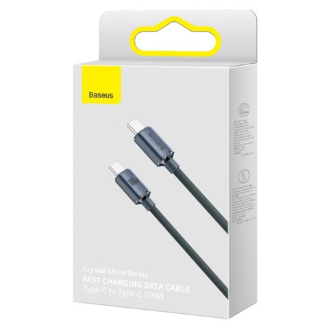Kabel przewód do szybkiego ładowania i transferu danych USB-C USB-C 100W 1.2m czarny Kabel przewód do szybkiego ładowania i transferu danych USB-C USB-C 100W 1.2m czarny