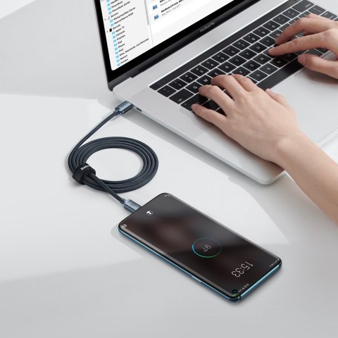 Kabel przewód do szybkiego ładowania i transferu danych USB-C USB-C 100W 1.2m czarny Kabel przewód do szybkiego ładowania i transferu danych USB-C USB-C 100W 1.2m czarny