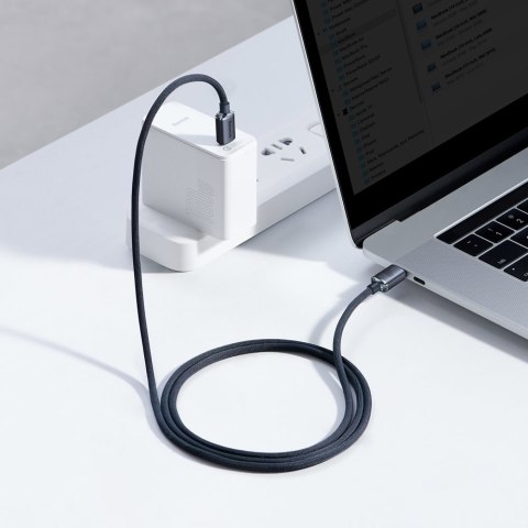 Kabel przewód do szybkiego ładowania i transferu danych USB-C USB-C 100W 1.2m czarny Kabel przewód do szybkiego ładowania i transferu danych USB-C USB-C 100W 1.2m czarny