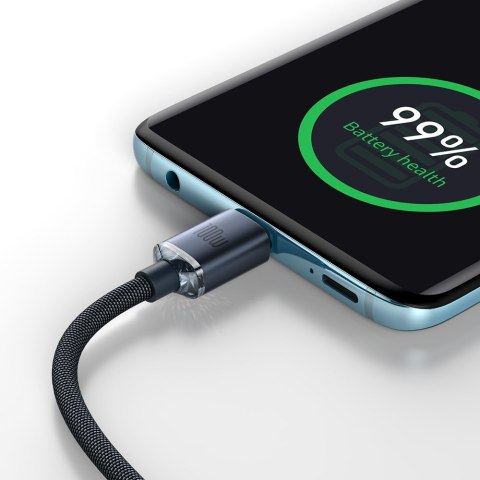 Kabel przewód do szybkiego ładowania i transferu danych USB-C USB-C 100W 1.2m czarny Kabel przewód do szybkiego ładowania i transferu danych USB-C USB-C 100W 1.2m czarny