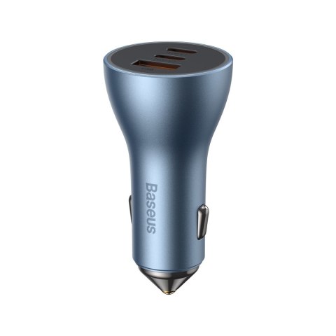 Ładowarka samochodowa PRO USB-A + 2x USB-C 65W QC4.0 - niebieski Ładowarka samochodowa PRO USB-A + 2x USB-C 65W QC4.0 - niebieski
