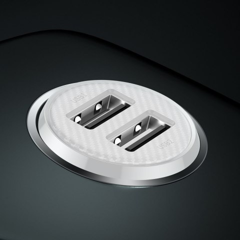 Ładowarka samochodowa do gniazda zapalniczki Grain Pro 2x USB 4.8A biały Ładowarka samochodowa do gniazda zapalniczki Grain Pro 2x USB 4.8A biały
