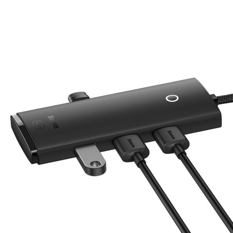 Rozdzielacz HUB 4-Portowy Lite Series USB-A do 4x USB-A 3.0 przewód 25cm - czarny Rozdzielacz HUB 4-Portowy Lite Series USB-A do 4x USB-A 3.0 przewód 25cm - czarny