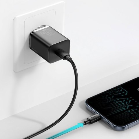 Szybka ładowarka do Iphone Super Si 1C 20W Power Delivery + kabel USB-C - Lightning 1m czarny Szybka ładowarka do Iphone Super Si 1C 20W Power Delivery + kabel USB-C - Lightning 1m czarny