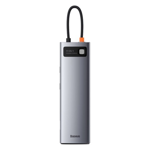 Wielofunkcyjny HUB replikator portów USB-C Metal Gleam 11w1 szary Wielofunkcyjny HUB replikator portów USB-C Metal Gleam 11w1 szary