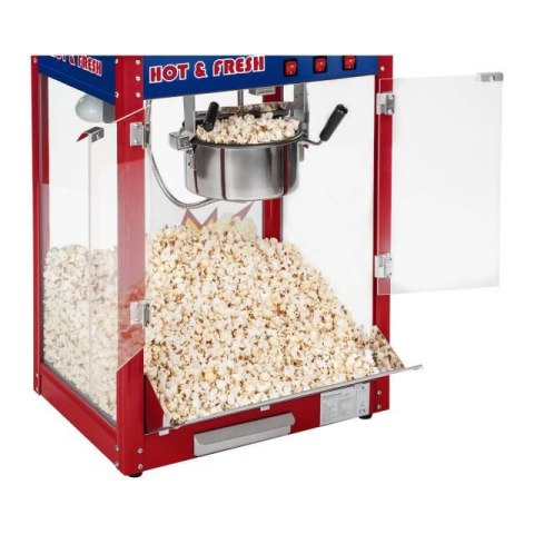 Mobilna maszyna do popcornu z wózkiem na kółkach TEFLON 1600W Mobilna maszyna do popcornu z wózkiem na kółkach TEFLON 1600W