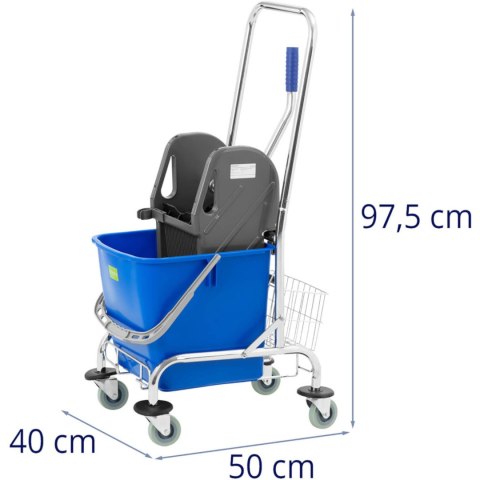 Wózek do sprzątania mycia podłóg z wiadrem i wyciskarką 30 l Wózek do sprzątania mycia podłóg z wiadrem i wyciskarką 30 l