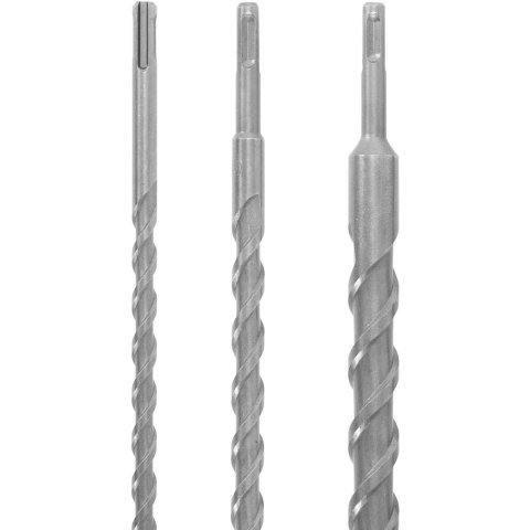 Zestaw wierteł do betonu SDS PLUS HRC50 dł. 1000 mm śr. 12mm 16mm 24 mm - 3 szt. Zestaw wierteł do betonu SDS PLUS HRC50 dł. 1000 mm śr. 12mm 16mm 24 mm - 3 szt.