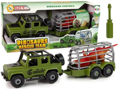 Auto Terenowe Transporter Do Rozkręcania DIY Zielony Dinozaur Auto Terenowe Transporter Do Rozkręcania DIY Zielony Dinozaur