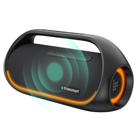 Głośnik bezprzewodowy Bluetooth Bang wodoodporny 60W z funkcją Powerbank czarny Głośnik bezprzewodowy Bluetooth Bang wodoodporny 60W z funkcją Powerbank czarny