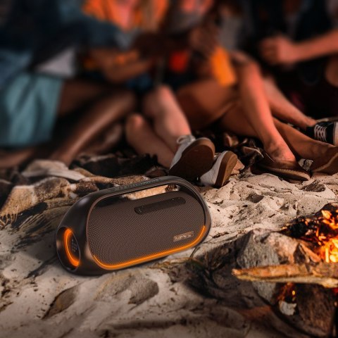 Głośnik bezprzewodowy Bluetooth Bang wodoodporny 60W z funkcją Powerbank czarny Głośnik bezprzewodowy Bluetooth Bang wodoodporny 60W z funkcją Powerbank czarny