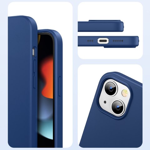 Gumowe elastyczne silikonowe etui pokrowiec iPhone 13 niebieski Gumowe elastyczne silikonowe etui pokrowiec iPhone 13 niebieski