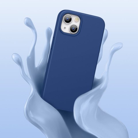 Gumowe elastyczne silikonowe etui pokrowiec iPhone 13 niebieski Gumowe elastyczne silikonowe etui pokrowiec iPhone 13 niebieski