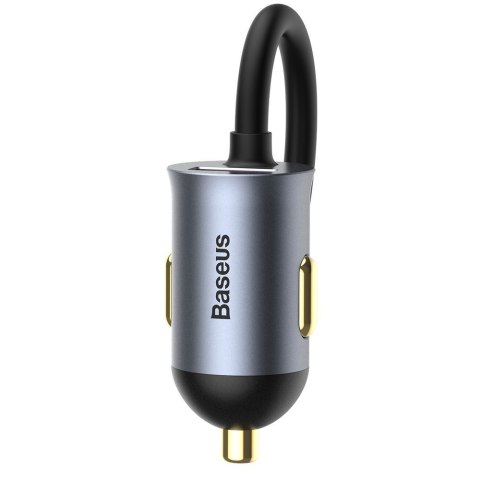 Ładowarka samochodowa rozdzielacz 3x USB + USB-C 120W PPS QC PD szary Ładowarka samochodowa rozdzielacz 3x USB + USB-C 120W PPS QC PD szary