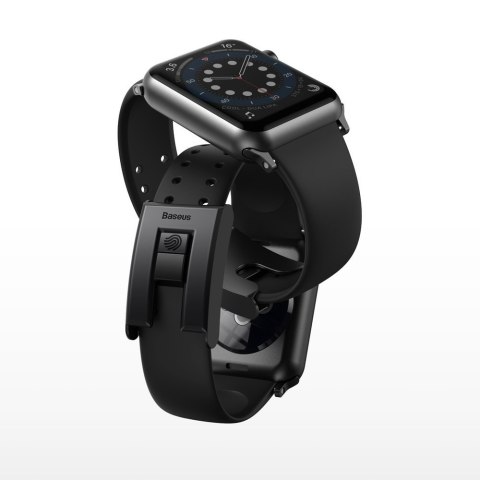 Pasek opaska bransoleta do Apple Watch 3/4/5/6/SE 38-40mm Slip-Thru czarny Pasek opaska bransoleta do Apple Watch 3/4/5/6/SE 38-40mm Slip-Thru czarny