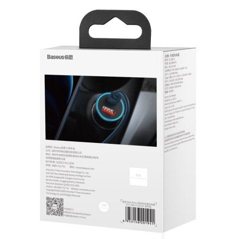 Szybka ładowarka samochodowa USB-C / USB Golden Contactor Pro niebieski Szybka ładowarka samochodowa USB-C / USB Golden Contactor Pro niebieski