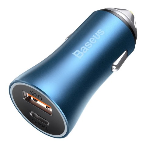 Szybka ładowarka samochodowa USB-C / USB Golden Contactor Pro niebieski Szybka ładowarka samochodowa USB-C / USB Golden Contactor Pro niebieski