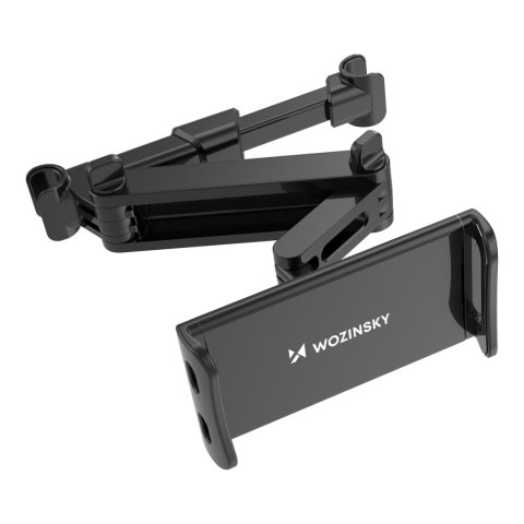 Uchwyt na zagłówek na tablet lub telefon regulowany czarny Uchwyt na zagłówek na tablet lub telefon regulowany czarny