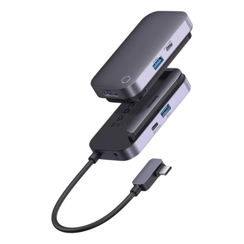 4w1 Rozdzielacz portów PadJoy HUB USB do tabletu smartfona USB-C HDMI mini jack ciemnoszary 4w1 Rozdzielacz portów PadJoy HUB USB do tabletu smartfona USB-C HDMI mini jack ciemnoszary