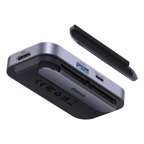 4w1 Rozdzielacz portów PadJoy HUB USB do tabletu smartfona USB-C HDMI mini jack ciemnoszary 4w1 Rozdzielacz portów PadJoy HUB USB do tabletu smartfona USB-C HDMI mini jack ciemnoszary