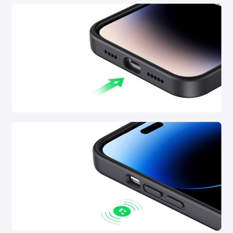 Elastyczne silikonowe etui na telefon do iPhone 14 Pro Protective Case czarny Elastyczne silikonowe etui na telefon do iPhone 14 Pro Protective Case czarny