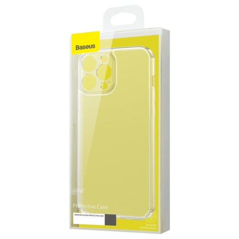 Etui pokrowiec do iPhone 13 Pro Max sztywna obudowa z żelową ramką przezroczysty Etui pokrowiec do iPhone 13 Pro Max sztywna obudowa z żelową ramką przezroczysty